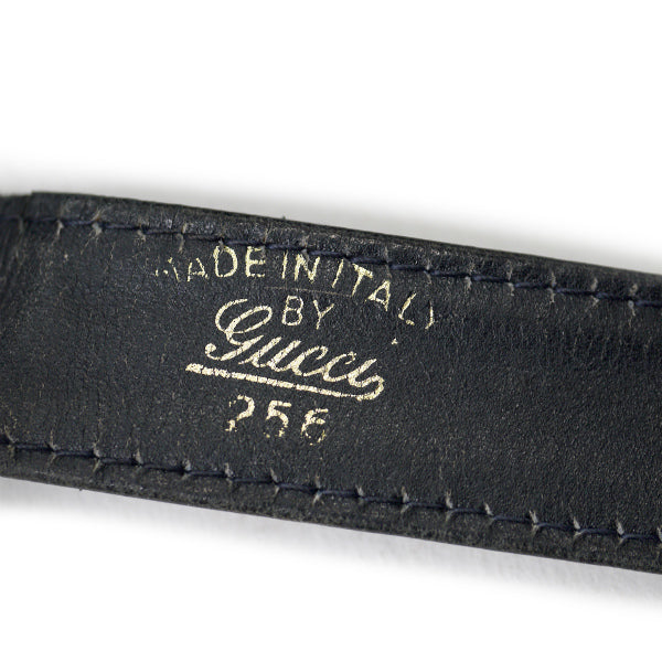 OLD Gucci サイドシェリーフック金具ショルダー（青）