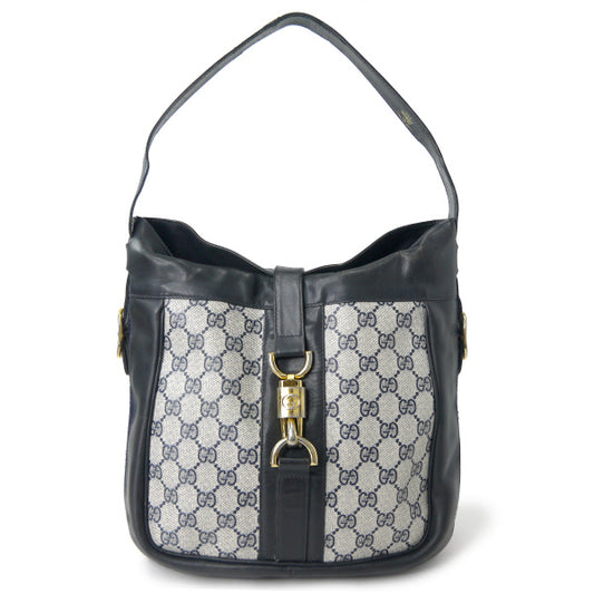 OLD Gucci サイドシェリーフック金具ショルダー（青）