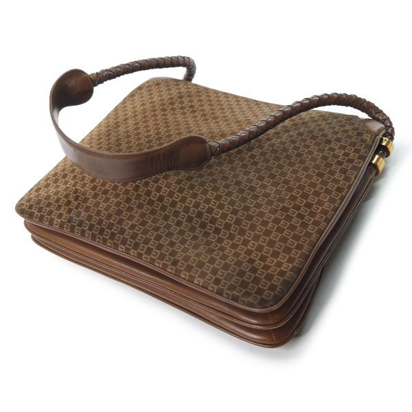 OLD Gucci スクエアGGロープショルダー（濃茶/スエード）