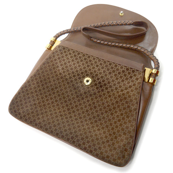 OLD Gucci スクエアGGロープショルダー（濃茶/スエード）