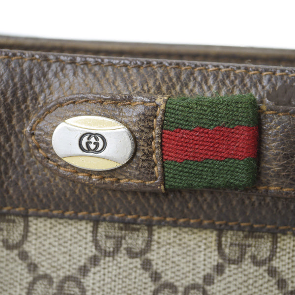 OLD Gucci　ミニシェリー横長ダブルバッグ（茶）