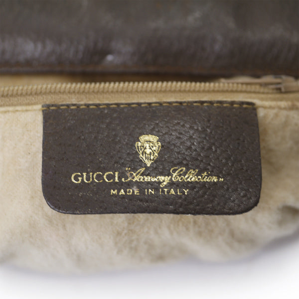 OLD Gucci　ミニシェリー横長ダブルバッグ（茶）