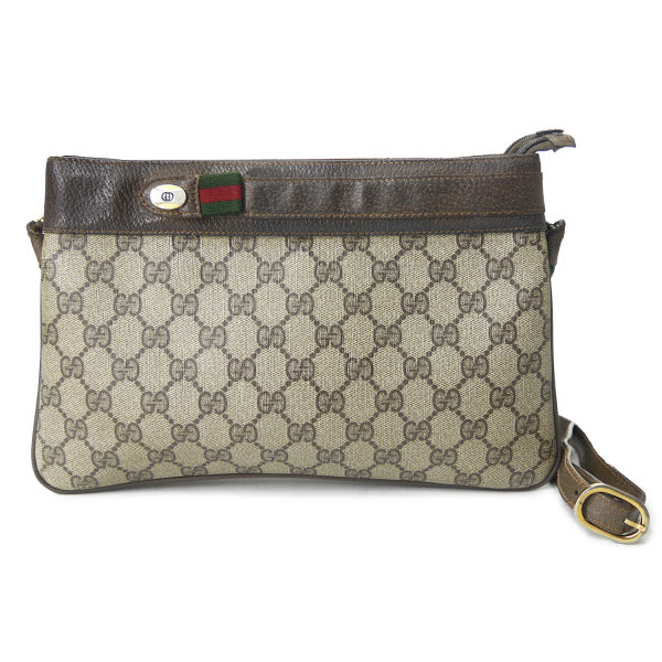 OLD Gucci　ミニシェリー横長ダブルバッグ（茶）