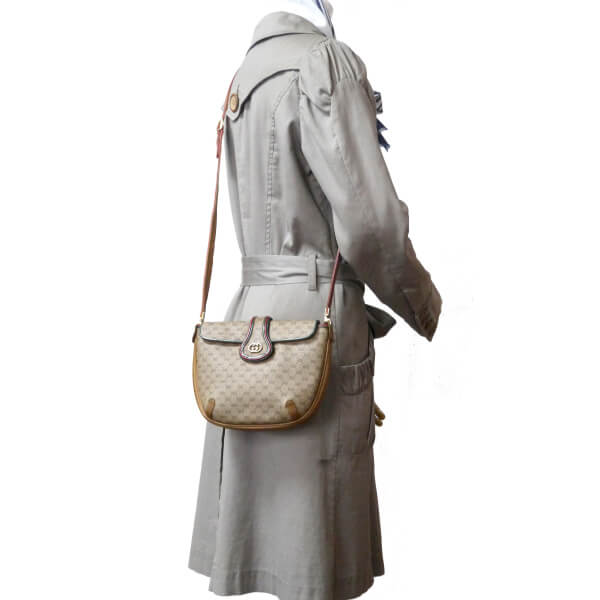 OLD Gucci マイクロGGシェリーショルダー（キャメル）