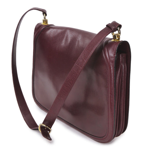 OLD Gucci  レア！インターロッキングショルダー（ワインレッド）