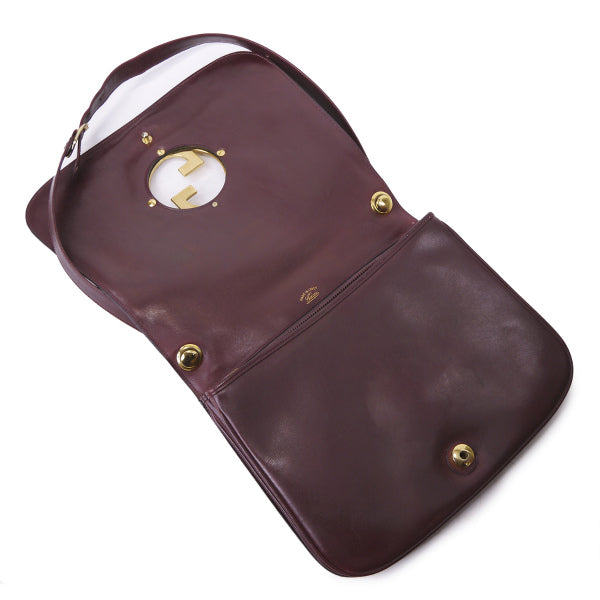 OLD Gucci  レア！インターロッキングショルダー（ワインレッド）