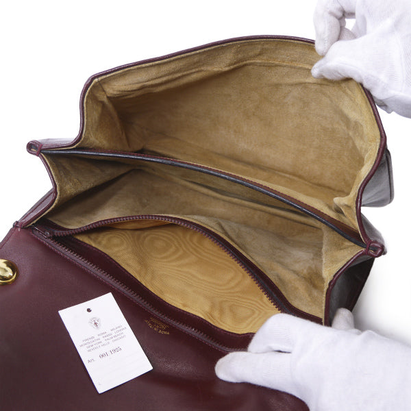 OLD Gucci  レア！インターロッキングショルダー（ワインレッド）