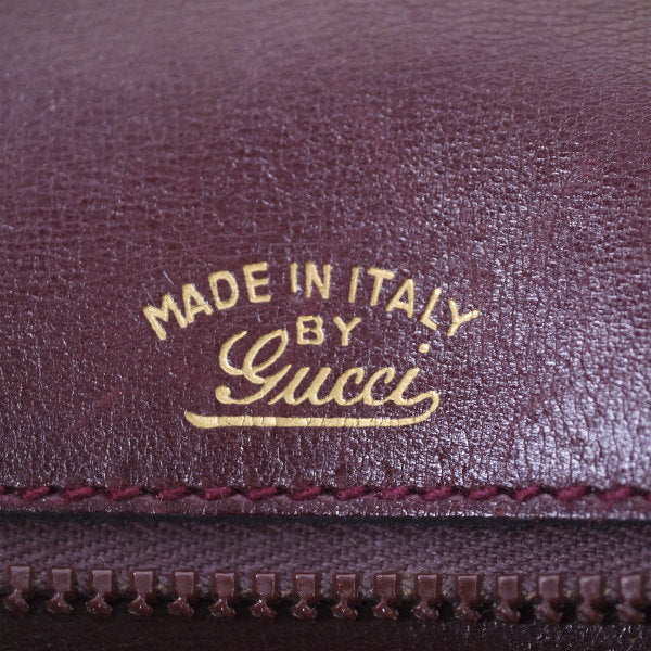 OLD Gucci  レア！インターロッキングショルダー（ワインレッド）