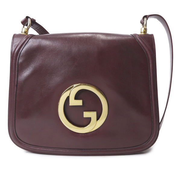 OLD Gucci  レア！インターロッキングショルダー（ワインレッド）