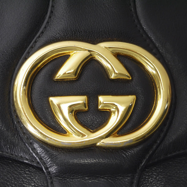 OLD Gucci　総革ビッグGG金具スクエアショルダー（黒）