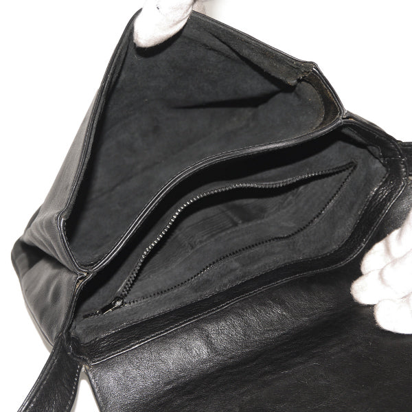 OLD Gucci　総革ビッグGG金具スクエアショルダー（黒）