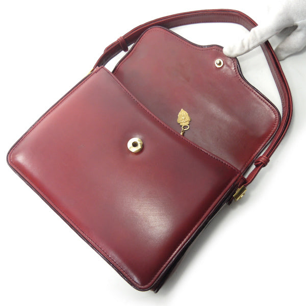 OLD Gucci　リザード×革コンビ2WAYショルダー （深赤）