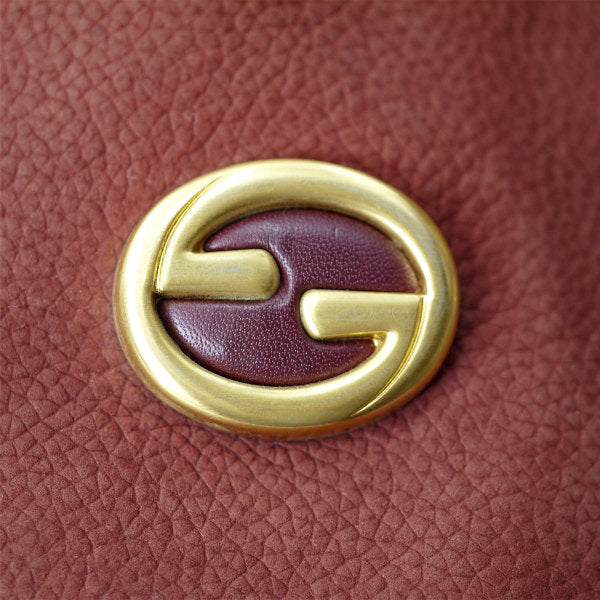 OLD Gucci　ヌバック 巾着ミニショルダー（ボルドー）