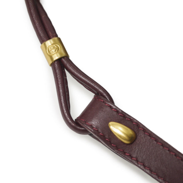 OLD Gucci　ヌバック 巾着ミニショルダー（ボルドー）