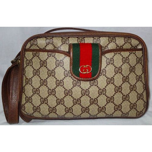 OLD Gucci ポーチ脱着ショルダー（茶）