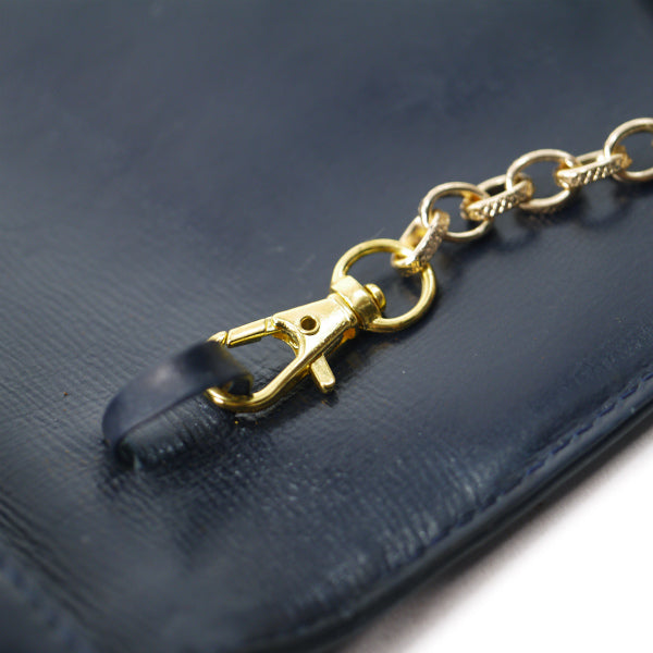 OLD Gucci  50s!稀少G留め具ミニレザーバッグ（紺）