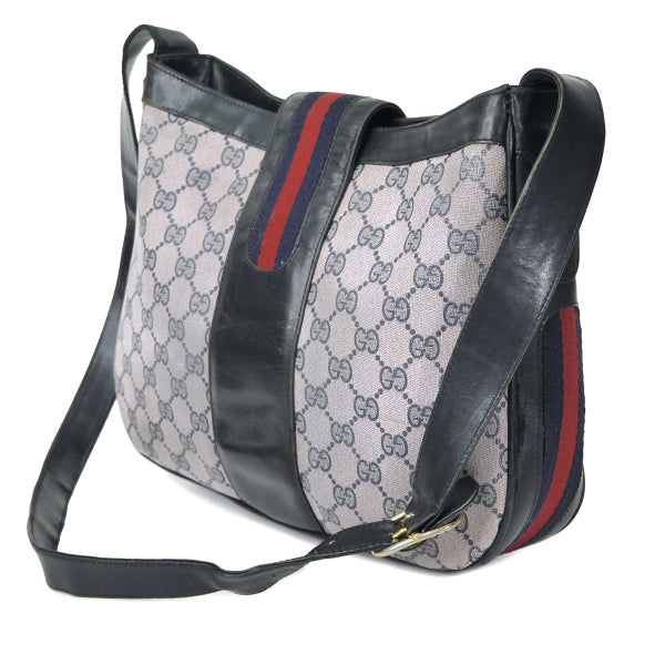 OLD Gucci 激レア!!ブーツマーク金具ショルダー（青/薄ピンク）