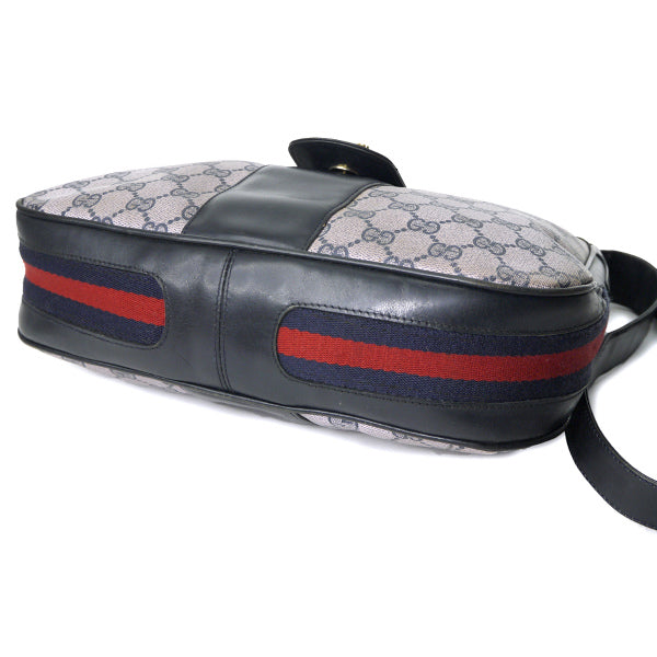 OLD Gucci 激レア!!ブーツマーク金具ショルダー（青/薄ピンク）