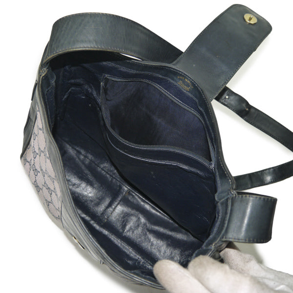 OLD Gucci 激レア!!ブーツマーク金具ショルダー（青/薄ピンク）