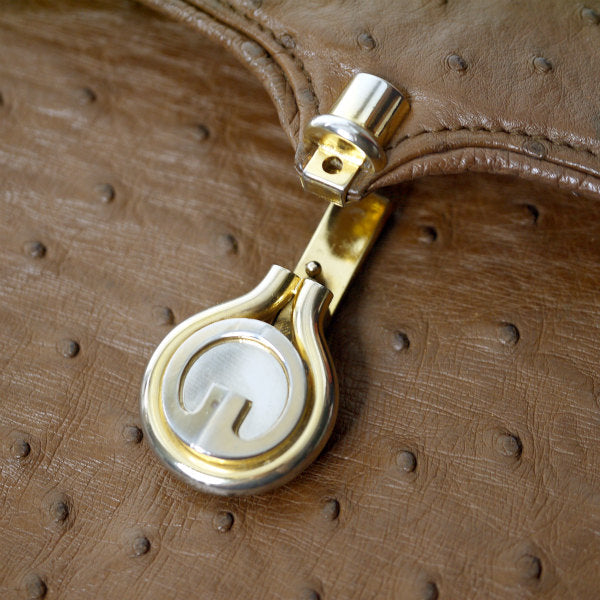 OLD Gucci オーストリッチ2WAYショルダー（茶） – Vintage Shop Rococo