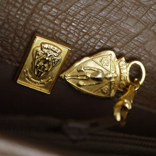 OLD Gucci  オーストリッチ2WAYショルダー（茶）