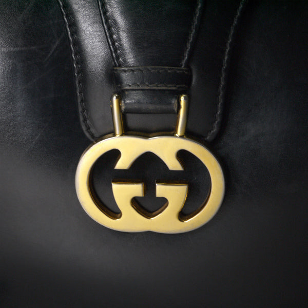 OLD Gucci レア!70sサイドシェリーショルダー黒