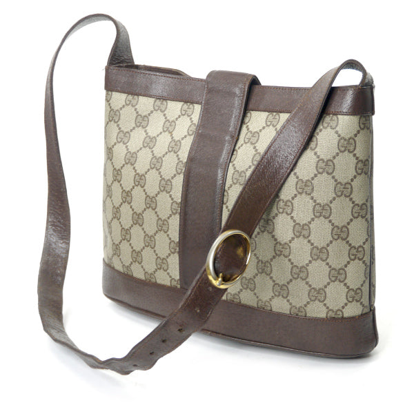 Vintage Gucci G金具バケツ型ショルダーバッグ（茶）