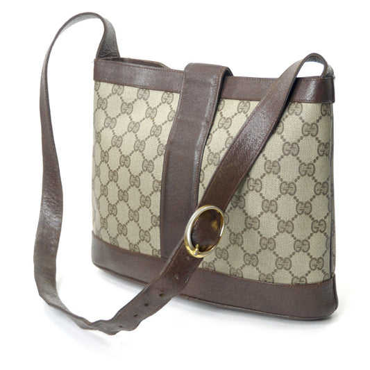 Vintage Gucci G金具バケツ型ショルダーバッグ（茶）