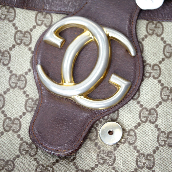 Vintage Gucci G金具バケツ型ショルダーバッグ（茶）
