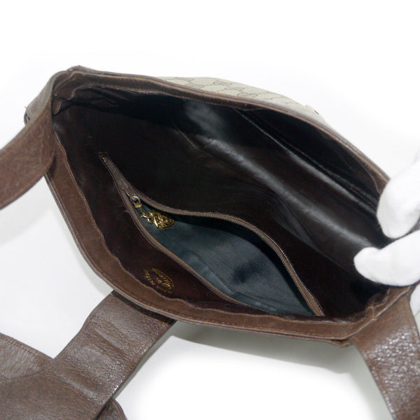 Vintage Gucci G金具バケツ型ショルダーバッグ（茶）