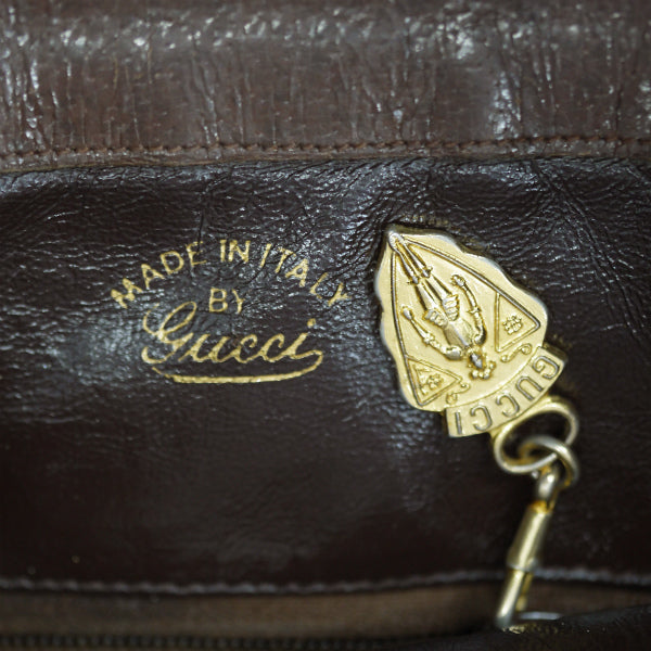 Vintage Gucci G金具バケツ型ショルダーバッグ（茶）