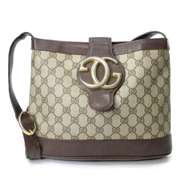 Vintage Gucci G金具バケツ型ショルダーバッグ（茶）