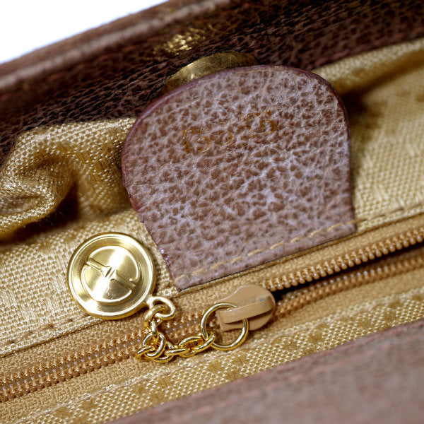 OLD Gucci　スエードバンブー2WAYバッグ（茶）