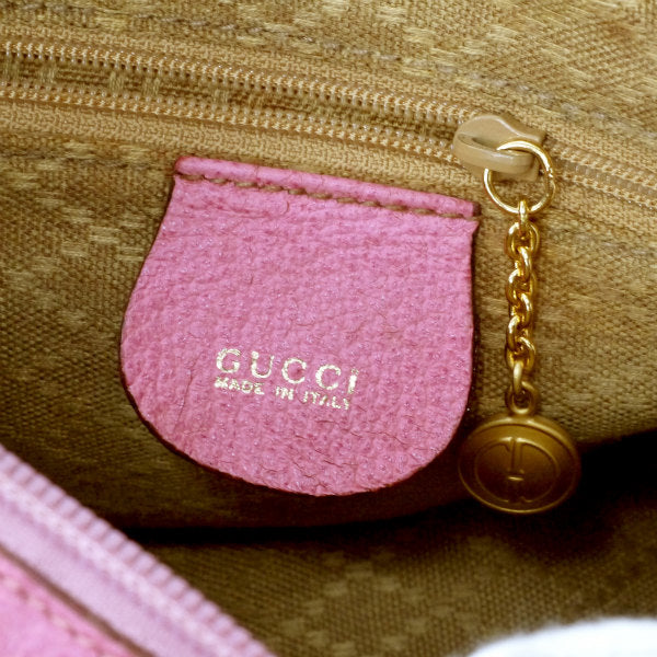 OLD Gucci レア!!バンブー×スエード2WAYミニボストン（ピンク）