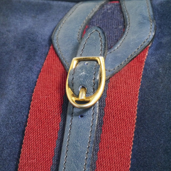 OLD Gucci　お宝！ベルト&シェリー スエードショルダー（濃紺）
