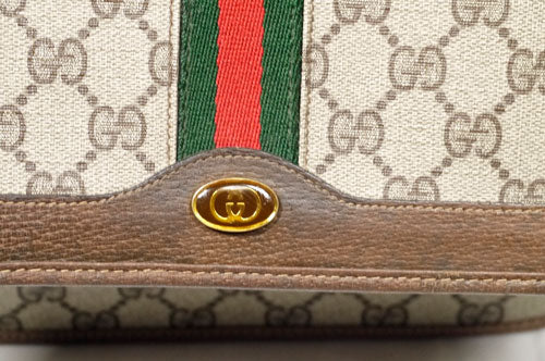 OLD Gucci２Wayクラッチショルダー(茶・小）
