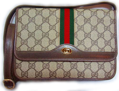OLD Gucci２Wayクラッチショルダー(茶・小）