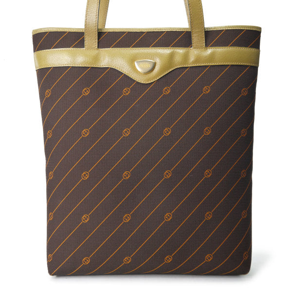 OLD Gucci 激レア!!流れ星柄トートバッグ（茶）