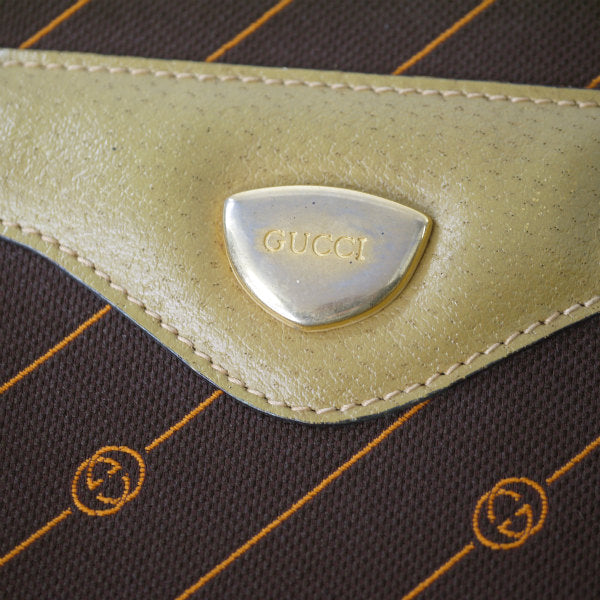 OLD Gucci 激レア!!流れ星柄トートバッグ（茶）