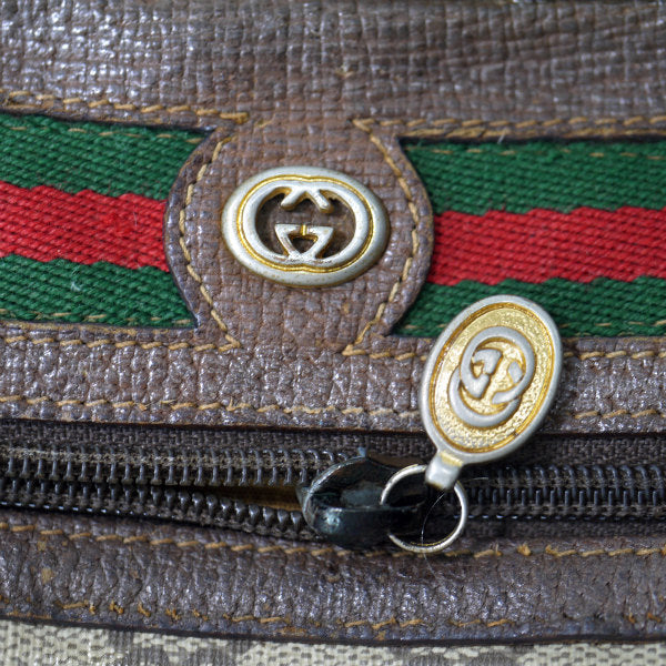 OLD Gucci　横シェリー2WAYバッグ（茶・小）