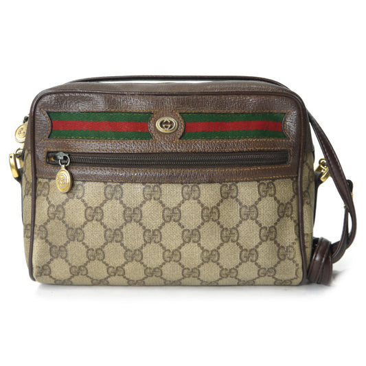 OLD Gucci　横シェリー2WAYバッグ（茶・小）