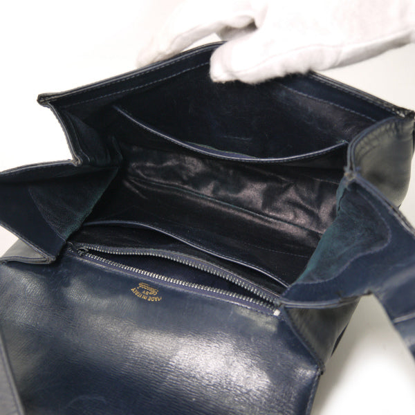 OLD Gucci　総革ビット金具ワンショルダー（濃紺）
