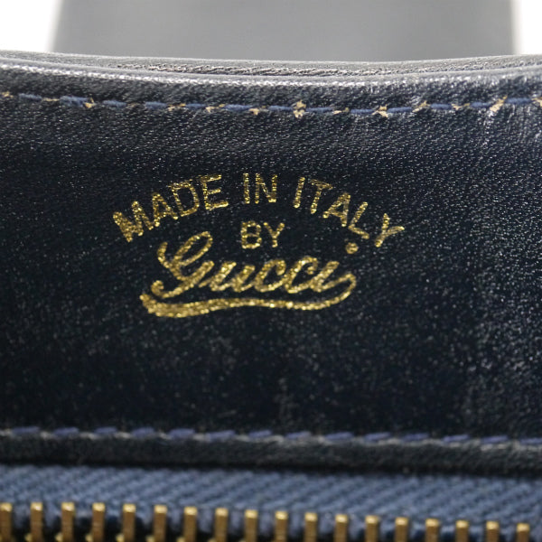 OLD Gucci＜訳あり＞トライアングルGGバケツ型ショルダー（青）