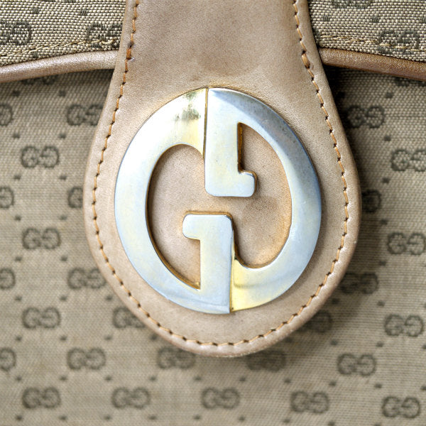OLD Gucci　1973マイクロGGジャガード2WAYショルダー（ベージュ）