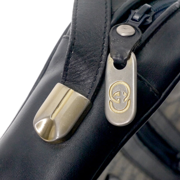 OLD Gucci　三角ロゴプレートGG柄ショルダー（青）