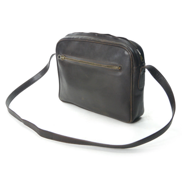 OLD Gucci 　レア!!ビット金具×シェリー総革ショルダー（濃茶）