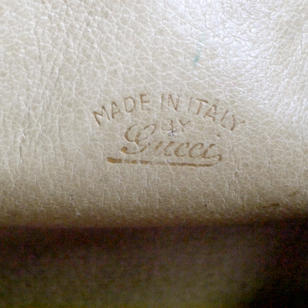 OLD Gucci 　レア!!ビット金具×シェリー総革ショルダー（濃茶）