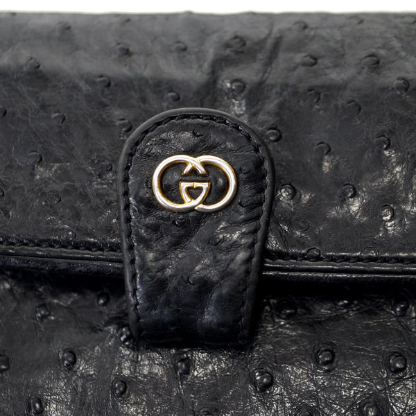 OLD Gucci　オーストリッチ2WAYポシェット（黒）