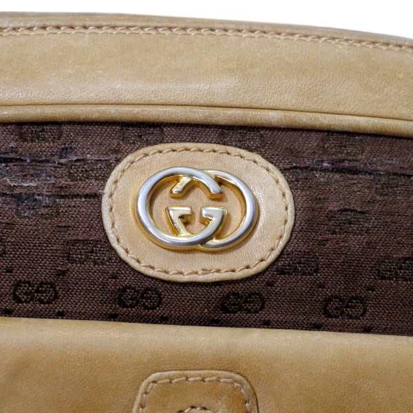 OLD Gucci ＜訳あり＞マイクロGG ベルトデザインショルダー（茶）