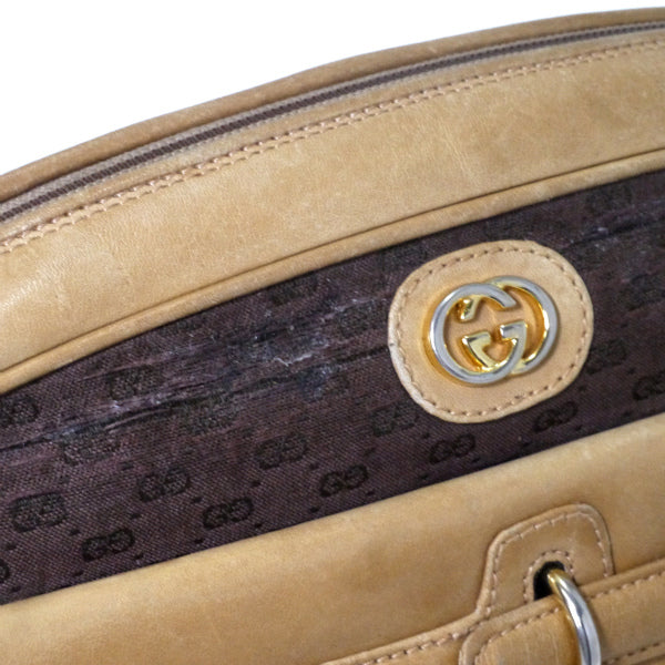 OLD Gucci ＜訳あり＞マイクロGG ベルトデザインショルダー（茶）